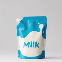 Pochettes souples personnalisées en plastique de qualité alimentaire avec bec verseur pour l'emballage de jus, gelée, lait, eau et autres liquides