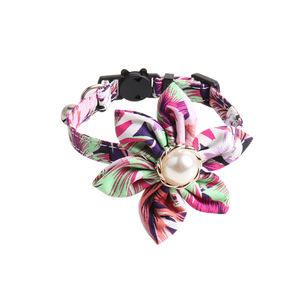 Collar de gato personalizado con campana, perla, sol, flor, desmontable, de lujo, nuevo - Product Image 6