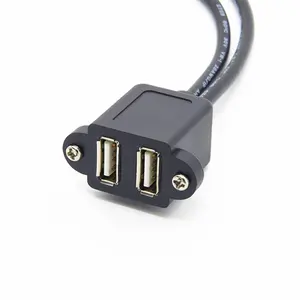 USB הכפול פנל הר כדי האם 9pin 10pin כבל עם PCI Bracket