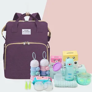 Многофункциональный рюкзак для мам большой вместимости, сумка для подгузников, детская дорожная сумка, чемодан с детской кроваткой, водонепроницаемый нейлон