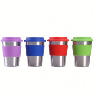 Vaso de Acero Inoxidable con Aislamiento Térmico de Silicona y Protección Contra Quemaduras, Vaso de Agua para Oficina - Product Image 6