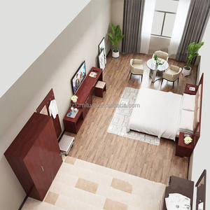 Ensemble de meubles de chambre à coucher en bois de haute qualité, taille king size, pour hôtel - Product Image 4