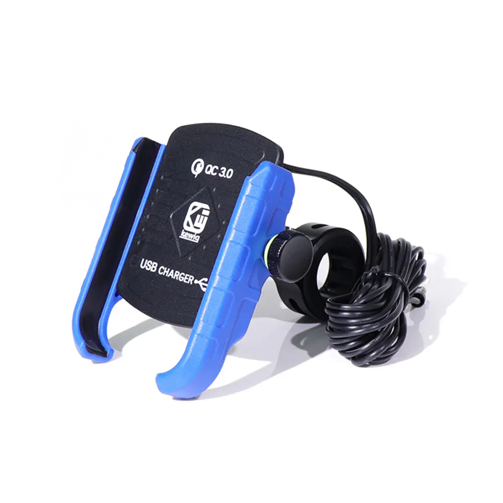 Waterproof Aluminum Motorcycle Mobile Phone Holder With USB QC3.0 Fast Charger
