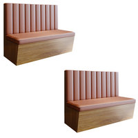 Ensemble de mobilier de restaurant en bois massif personnalisable de haute qualité, table de buffet commerciale, chaises en cuir, canapé, banquette, salle à manger, café