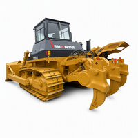 Tracteur sur chenilles SHANTUI SD22 d'occasion fiable et robuste pour les travaux de nivellement et de terrassement sur les grands chantiers de construction routière