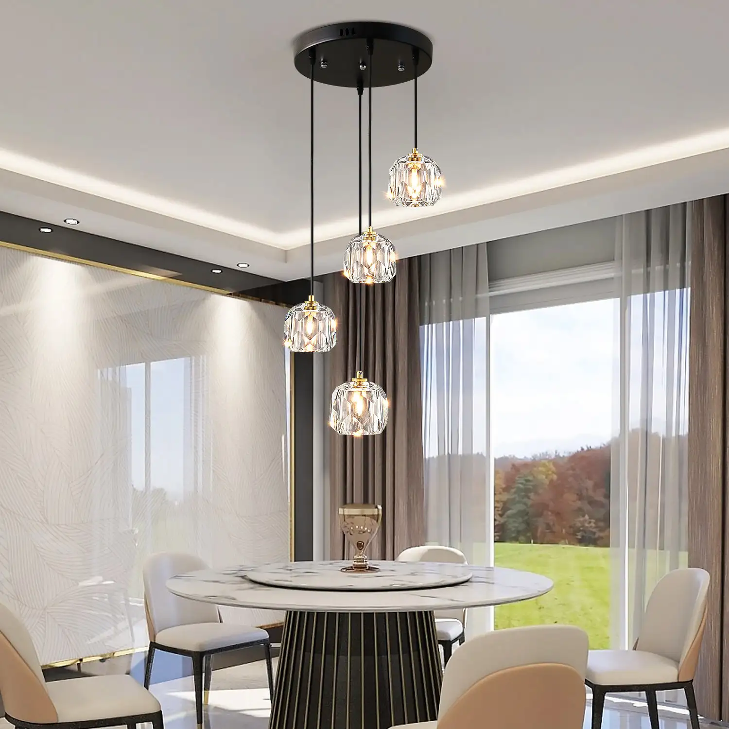 Simplicité de lumière réglable de style moderne salle à manger café blanc de salle à manger fabriqué en chine