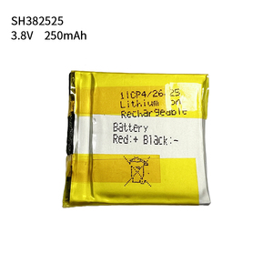 OEM Заводская литиевая Полимерная Упаковка 382525 250 мАч литий-ионный полимерный аккумулятор 3,8 В батарея для Bluetooth-динамика - Product Image 1