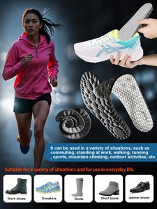 แผ่นรองรองเท้ากีฬา 4D Cloud Technology Memory Foam PU นุ่ม ระบายอากาศดี ซับแรงกระแทก รองรับอุ้งเท้า ให้ความสบาย แผ่นรองรองเท้าวิ่งแบบใหม่ - Product Image 6