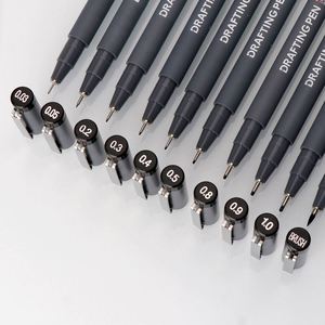 Juego de 11 Bolígrafos Manga con Puntas Finas, Tinta Negra, para Dibujo, Caligrafía, Bocetos y Delineado - Product Image 5