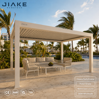 Gazebo de Aluminio Resistente Jiake con Techo de Láminas, Pérgola para Exteriores para Área de Piscina de Hotel, Fábrica OEM