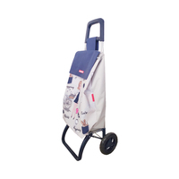 Chariot de courses pliable et portable pour la maison, chariot de transport de courses pliable avec 4 roues en EVA