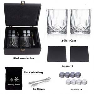 Utensilios para Whisky y Vino en Oferta, Caja de Madera Negra Creativa para Copas de Vino, Caja de Regalo de Fábrica, Venta al por Mayor para el Hogar - Product Image 2