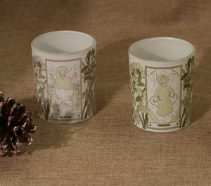 C & Hタロットテーマガラスキャンドルジャー | 恋人 & テンパランスオカルト船、精神的な雰囲気のための神秘的なアロマセラピー装飾 - Product Image 4