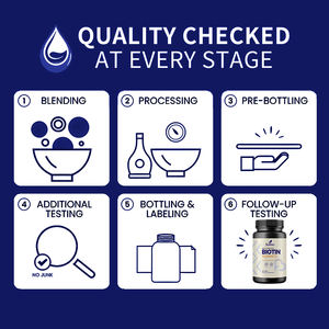 Solilan OEM 10000 Mcg Vitamina <span class=keywords><strong>H</strong></span> 365 Compresse Cheratina Acido Ialuronico Biotina Pura per Crescita di Capelli, Pelle e Unghie per Adulti - Product Image 6