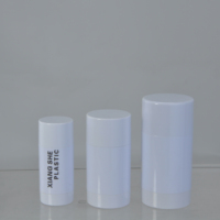 30g 50g 75ml 15ml Conteneur de bâton de déodorant blanc vide AS PP Round Twist up Stick Bouteille de baume à lèvres Tube de bâton de déodorant