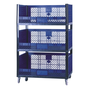 מדפי משטחים למחסנים סיטונאיים 	 מדף כבד ועמיד 	 ארגז משטחים מפלסטיק עם גלגלים - Product Image 4