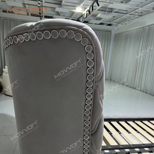 Кровать размера «<span class=keywords><strong>King</strong></span>-Size» в американском роскошном стиле, в европейском стиле, Высококачественная двуспальная кровать из массива дерева, мягкая кожаная кровать - Product Image 3