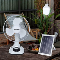Ventilateur de table solaire rechargeable TY-T9 12 pouces 12W avec 3 vitesses