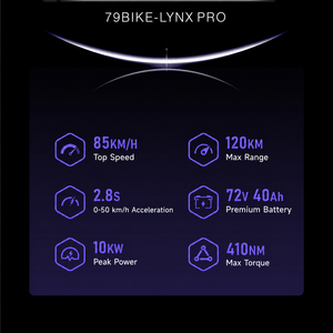 Motocicleta Eléctrica Todoterreno LYNX de Alto Torque, 410 Nm de Torque en Rueda, 10 KW de Potencia Máxima, 72 V, para Adultos, Enduro, Carreras, Escalada en Roca - Product Image 2