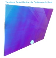 Plaque acrylique irisée colorée découpée au laser pour l'art, la publicité et la décoration SevenneonLighting Rainbow 200x200MM Taille Chine continentale
