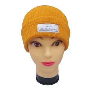 Bán Buôn Crimped Lạnh Hat Ánh Sáng Phiên Bản Dệt Kim Beanie Màu Tinh Khiết Len Hat Acrylic Thương Mại Nước Ngoài Hat Nhà Sản Xuất