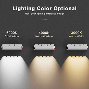 Luces de rejilla antideslumbrantes para habitación sin luz principal, Luz lineal de punto de rejilla de parrilla LED montada empotrada, 2W, 4W, 6W, 8W, 10W, 20W - Product Image 5