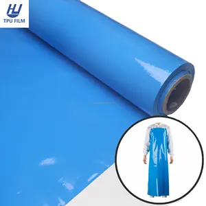 个人防护设备tpu箔蓝白色围裙防水TPU薄膜围裙0.28米0.3毫米300微米