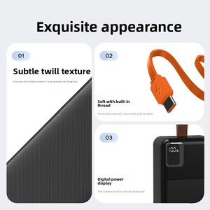 Batterie externe au lithium polymère de <span class=keywords><strong>30</strong></span> <span class=keywords><strong>000</strong></span> mAh, sortie 22,5 W, prend en charge la charge rapide, capacité ultra-grande, alimentation portable pour l'extérieur - Product Image 4