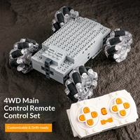 Châssis de voiture télécommandée compatible, blocs de construction électriques, module MOC roue McNamara, jouet de construction en plastique ABS 40 pièces