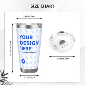 Logo personnalisé Gobelet à café en acier inoxydable de 20oz, tasse thermos isolée sous vide étanche - Product Image 1