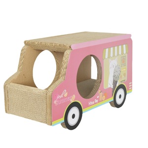 <b>Cat</b> <b>Scratching</b> <b>Post</b> Toy Car Cartoon Design Durable Corrugated Paper 60x26.4x34cm <b>Cat</b> <b>Tree</b> For Indoor Play - Product Image 4