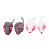 Jouet en peluche interactif pour chat en forme de souris, en fausse fourrure de lapin douce, avec son et pierre, vente en gros d'usine