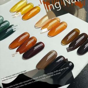 New Professional 5ml Japanese Filling Amber Gel Polishing Agent Translucent Permanent Gel Nail <b>Polish</b> Custom Logo Nail <b>Polish</b> - Product Image 2