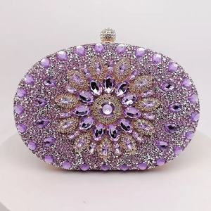 Borsa da Sera con Strass a Forma di Girasole, <span class=keywords><strong>Pochette</strong></span> da Festa con Cristalli per <span class=keywords><strong>Donna</strong></span> - Product Image 2