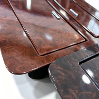 Console de toit supérieure en bois grainé avec porte-gobelets et porte-lunettes pour GMC YUKON/TAHOE 2007-2014