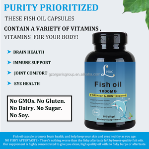 Private Label GMP-zertifiziertes High DHA/EPA Hochwertiges natürliches Fischöl Omega 3 Antioxidans Adult 1000mg Softgel Schwangere - Product Image 3