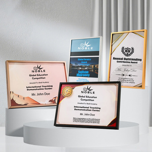 Noble Nouveau Design Personnalisé Haute Qualité Blanc Métal Moment Plaque Unique Personnalisé Bois Entreprise Employé Plaques <span class=keywords><strong>De</strong></span> Reconnaissance - Product Image 1