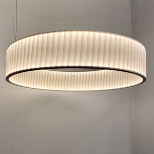 Nouvelle lampe suspendue LED ronde en tissu, style chinois créatif, postmoderne et nordique, pour salon, salle à manger, chambre, bar - Product Image 4