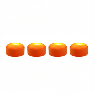 4-Pack Battery Operated LED Pumpkin <b>Lights</b> Halloween Decorations 2 <b>Light</b> Modes 4 <b>Timer</b> Settings Remote Control Orange - Product Image 1