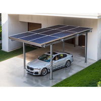 Kit de carport solaire imperméable le plus vendu, cadre en aluminium anodisé argenté, supports de montage, garantie 10 ans, durée de vie 25 ans