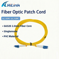 Câble de raccordement fibre optique Hilink personnalisable en longueur, LC/UPC vers LC/UPC Duplex, Fibre OS2 Monomode PVC 2.0mm