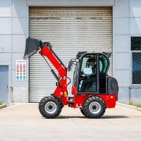 Frontlader mit geschlossener Fahrerkabine, Hydrauliksystem, Schaufel für Garten-, Landwirtschafts- und Hofarbeiten
