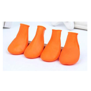 छोटे पिल्ला वर्षा बूट वाटरप्रूफ रबर कुत्ते जूते और पिल्लों के लिए मोजे - Product Image 1