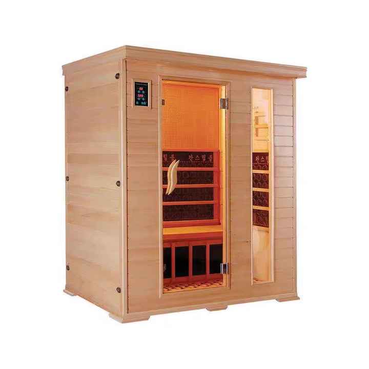 Luxury Modern Design Small Home Sauna Room with Far Infrared Function Wooden Steam & Graphene Heating Spa Tub Outdoor Usage