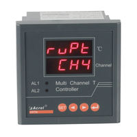 Contrôleur de température Acrel ARTM-8 avec affichage LED, RS485 Modbus-RTU, 8 boucles, capteur PT100, avec sortie d'alarme