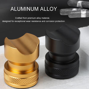 לוגו מותאם אישית מודפס זהב נייד, סיגר שחור מעמד עם זהב ושחור עבור עישון סיגרים - Product Image 4