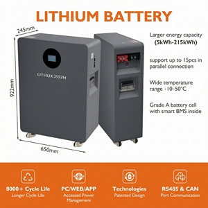 แบตเตอรี่ลิเธียมไฮบริดแบบติดผนัง 51.2V 50kW LiFePo4 ความจุ 200Ah 300Ah พร้อมระบบ RS485 BMS WiFi สำหรับเก็บพลังงานแสงอาทิตย์ภายในบ้าน รุ่น HP1500K - Product Image 4