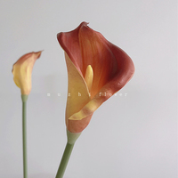 Lys Calla Blanc Fleurs Artificielles À La Main PU Real Touch Fleur pour La Maison De Mariage Graduation De Noël Nouvel An Décorations