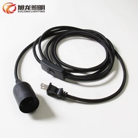 Support de lampe à led E27, douille d'ampoule, pendentif à cordon en tissu