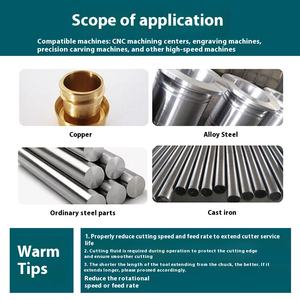 توريد مباشر من المصنع لقاطع طحن رباعي الشفرات من سبائك التنجستن الصلب 55، أداة CNC مسطحة القاع مع طلاء ألتين - Product Image 2